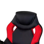 HomeStock Sedia da ufficio girevole, altezza regolabile, 96,5 cm, sedile in similpelle nera