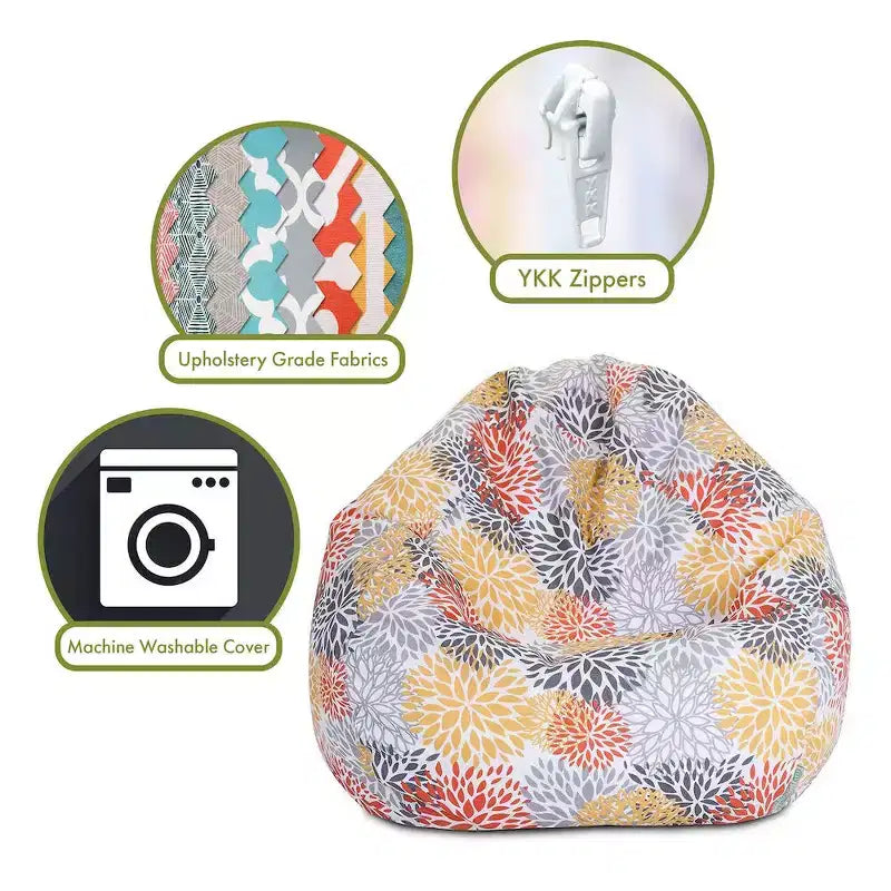 Majestic Home Goods Pouf piccolo Blooms