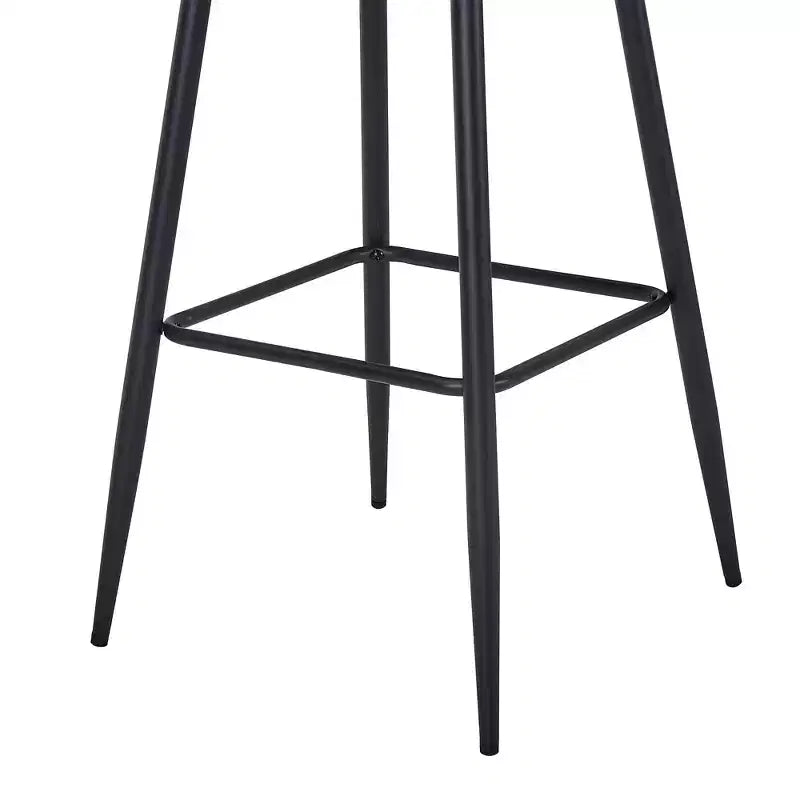 VECELO Sgabello da Bar Set di 2/4 in Ecopelle, Altezza Bancone con Gambe in Metallo e Poggiapiedi, Marrone