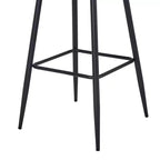 VECELO Sgabello da Bar Set di 2/4 in Ecopelle, Altezza Bancone con Gambe in Metallo e Poggiapiedi, Marrone