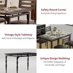Set da pranzo per 4 persone, gambe del tavolo a spirale, sedute ergonomiche confortevoli, set da tavolo da bar, per piccoli spazi, cucina, appartamento