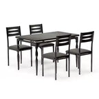 Set da pranzo per 4 persone, gambe del tavolo a spirale, sedute ergonomiche confortevoli, set da tavolo da bar, per piccoli spazi, cucina, appartamento