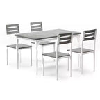 Set da pranzo per 4 persone, gambe del tavolo a spirale, sedute ergonomiche confortevoli, set da tavolo da bar, per piccoli spazi, cucina, appartamento