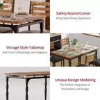 Set da pranzo per 4 persone, gambe del tavolo a spirale, sedute ergonomiche confortevoli, set da tavolo da bar, per piccoli spazi, cucina, appartamento