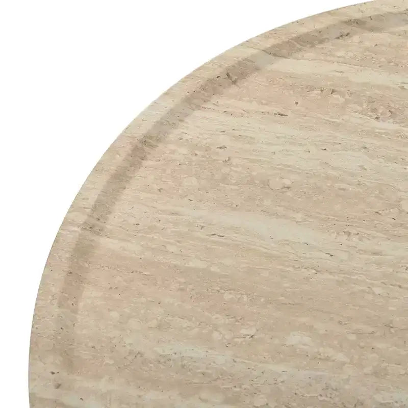 Tavolino Rotondo da Caffè, Tavolino da Cocktail, Tavolino a Tamburo, Tavolino da Salotto, Tavolino Laterale per Divano, Tavolino d'Appoggio con Motivo Marte, Nessun Montaggio Richiesto - ModernLuxe