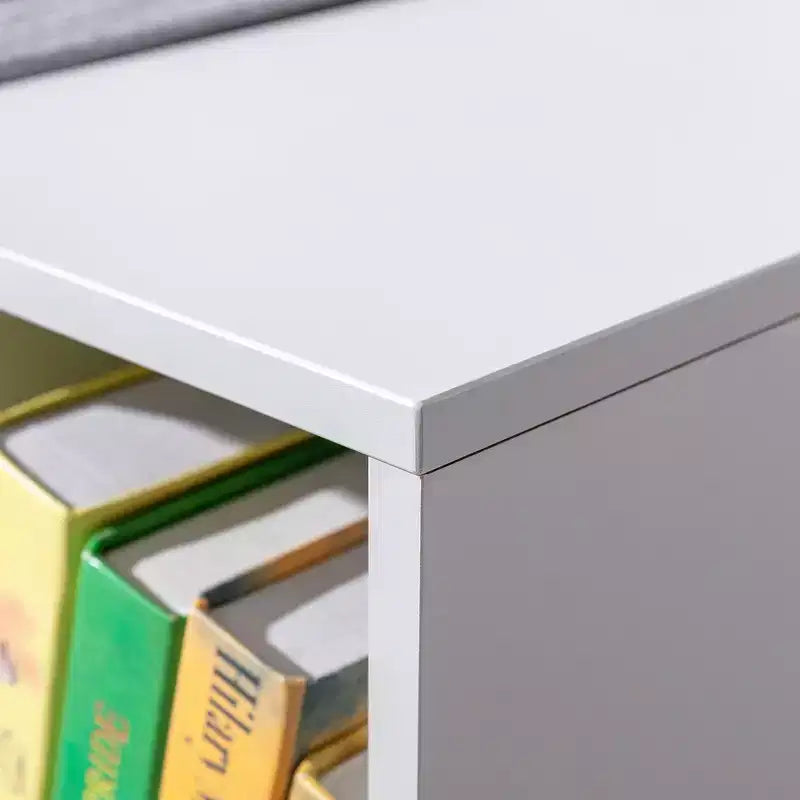 Whisen Libreria per bambini con 6 scomparti, angolo lettura e cuscino, organizer multiuso, regalo per bambini