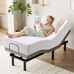 Struttura letto regolabile Dyonery Twin XL con altezza delle gambe regolabile, sollevamento separato per testa/piedi, robusta in metallo, gravità 0/anti-russamento, facile montaggio, silenziosa