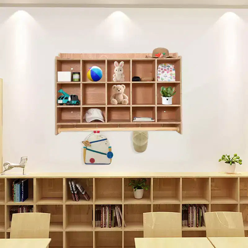 COZONY 47 Mobile con Ripiani a Scomparsa e 4 Ruote, Contenitori Organizer con 2 Box, Libreria per Casa, Scuola e Asilo