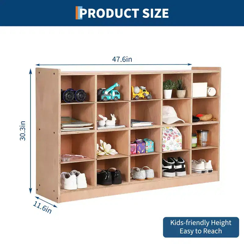 COZONY 47 Mobile con Ripiani a Scomparsa e 4 Ruote, Contenitori Organizer con 2 Box, Libreria per Casa, Scuola e Asilo