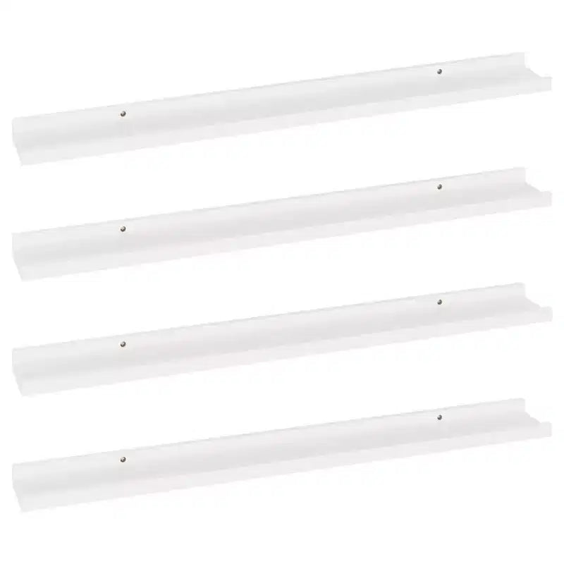 Set di 4 mensole a muro in MDF bianco, medie, da parete