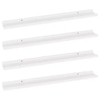 Set di 4 mensole a muro in MDF bianco, medie, da parete