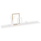Set di 4 mensole a muro in MDF bianco, medie, da parete
