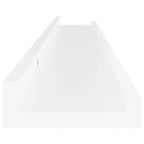 Set di 4 mensole a muro in MDF bianco, medie, da parete