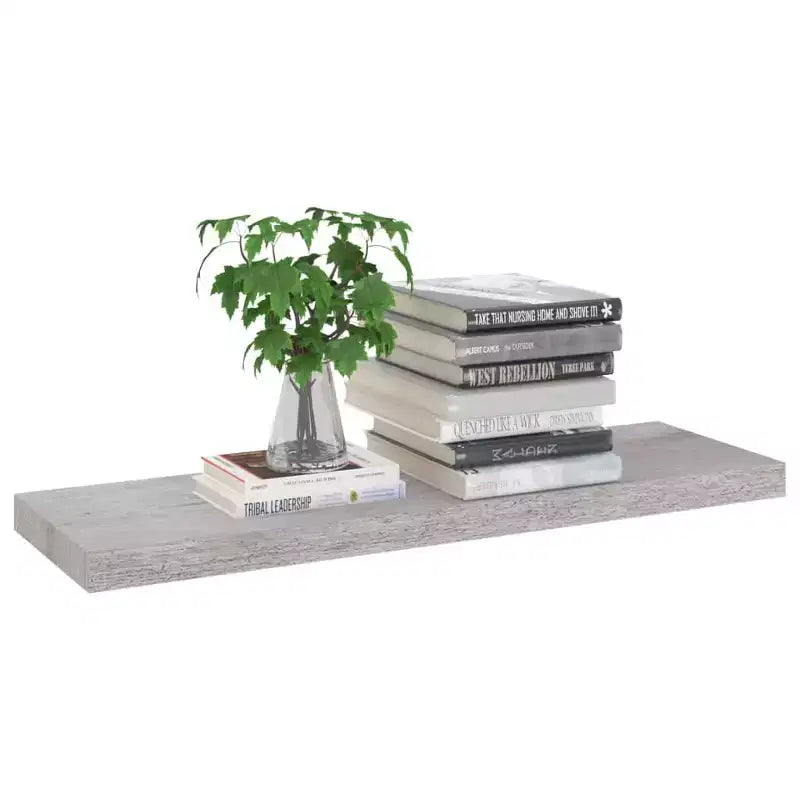 Mensola a muro in MDF grigio cemento a nido d'ape, metallo 31,5 x 9,3 x 1,5 pollici