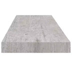 Mensola a muro in MDF grigio cemento a nido d'ape, metallo 31,5 x 9,3 x 1,5 pollici