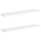 Set di 2 mensole a muro a nido d'ape, bianco, in MDF e metallo