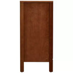 Tavolino d'appoggio eHemco Tropical Monstera con Accento per Porta, Stile Moderno Retrò, 16,5 x 14 x 31 Pollici, Finitura Noce Antico
