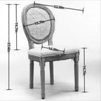Sedie imbottite moderne di metà secolo in 2 pezzi, sedie da pranzo moderne con schienale traspirante, struttura in legno, per soggiorno, cucina, sala da pranzo