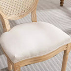 Sedie imbottite moderne di metà secolo in 2 pezzi, sedie da pranzo moderne con schienale traspirante, struttura in legno, per soggiorno, cucina, sala da pranzo