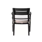 Outdoor Teak Dining Chair with Cushion, Suitable for Patios, Outdoor Spaces, Balconies, Porches, Backyards, and Verandas