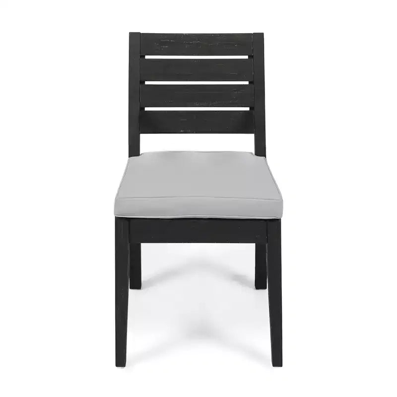 Set di 4 sedie da pranzo, sedie da pranzo da esterno, schienale ergonomico, cuscini impermeabili, gambe affusolate, ideali per giardini