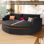 Whisen 102.3 Divano chaise longue doppio oversize e divano letto, Divano con seduta profonda