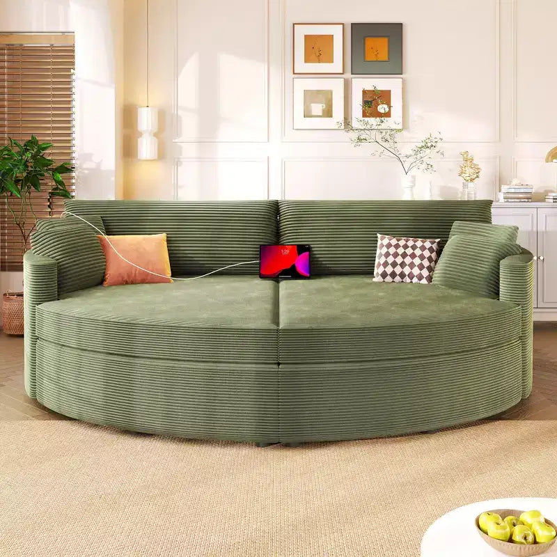 Whisen 102.3 Divano chaise longue doppio oversize e divano letto, Divano con seduta profonda