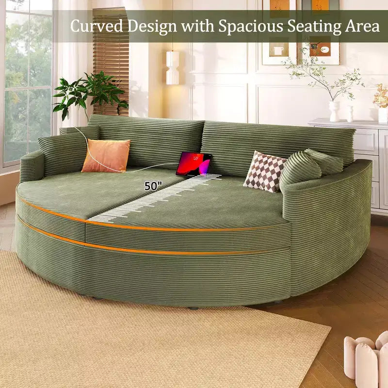 Whisen 102.3 Divano chaise longue doppio oversize e divano letto, Divano con seduta profonda