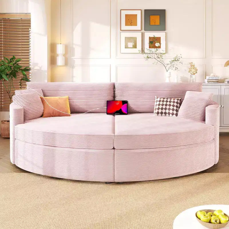 Whisen 102.3 Divano chaise longue doppio oversize e divano letto, Divano con seduta profonda