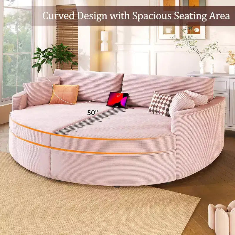 Whisen 102.3 Divano chaise longue doppio oversize e divano letto, Divano con seduta profonda
