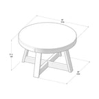 Tavolino classico rotondo (30in x 30in / 760mm x 760mm)