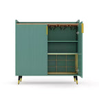 31.5 Mobile Bar Cantinetta, Mobile Bar da Caffè in Legno con Portabottiglie e Portabicchieri, Credenza Moderna a Buffet per Soggiorno Ingresso di Casa