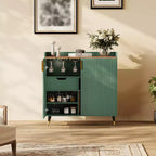 31.5 Mobile Bar Cantinetta, Mobile Bar da Caffè in Legno con Portabottiglie e Portabicchieri, Credenza Moderna a Buffet per Soggiorno Ingresso di Casa