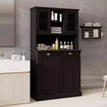 Double-Compartment Bathroom Storage Cabinets with 2 Adjustable Shelves, Suitable for Bedrooms and Bathrooms
