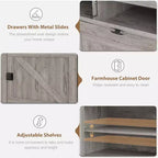 Farmhouse TV Stand Entertainment Center, for TVs up to 203.2 cm