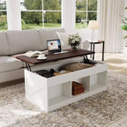 Farmhouse Lift Top Coffee Table - 2-in-1 Farmhouse Coffee Table with Storage,for Living Room Office