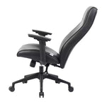 Sedia da ufficio direzionale Maxwell ad alto schienale imbottita in pelle PU, altezza e braccioli regolabili, inclinazione ginocchia e rotazione a 360°, sedia ergonomica da scrivania per computer