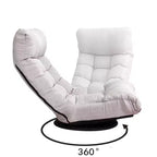 Poltrona da salotto girevole FurnitureR con pouf, poltrona reclinabile regolabile con poggiapiedi, sedia da gioco e meditazione per soggiorno camera da letto