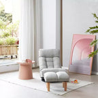 Poltrona da salotto girevole FurnitureR con pouf, poltrona reclinabile regolabile con poggiapiedi, sedia da gioco e meditazione per soggiorno camera da letto