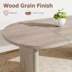 Tavolo da pranzo ovale da 180 cm con 6 sedie imbottite, tavolo da cucina con robusta base in legno, sedia da pranzo con schienale alto e gambe in legno per cucina