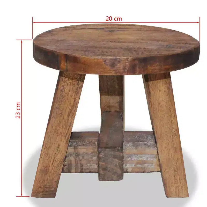 vidaXL Sgabello Varies In legno massello di mogano Compatto Durevole Sgabello Rotondo