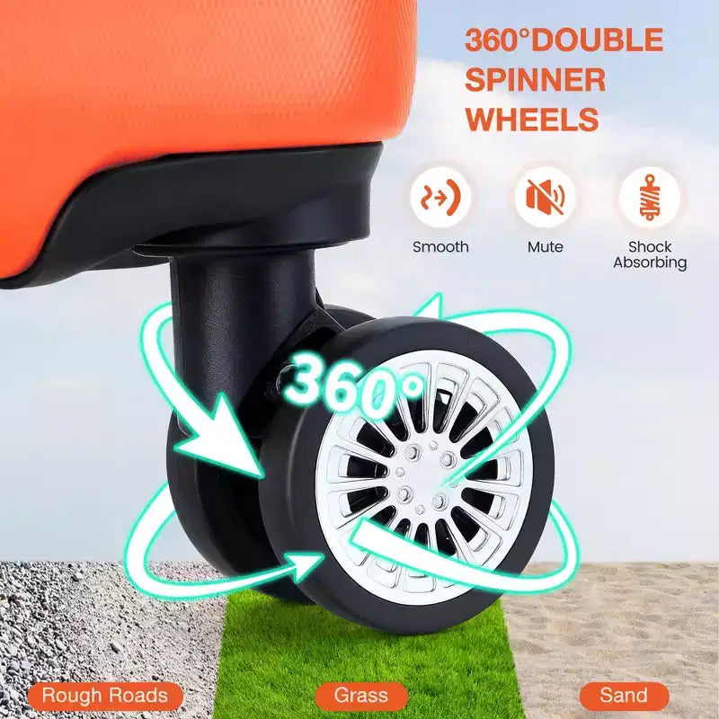 Valigia rigida espandibile da 24 pollici - Valigia spinner in ABS leggera con lucchetto TSA, approvata per il trasporto aereo