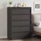 5 Drawer Dresser for Bedroom, Modern 7 Chest of Drawers, Wooden Dresser Organizer Nightstand, for Living Room, Entryway