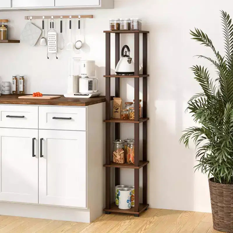 Scaffale portaoggetti HOMLUX a 5 ripiani multiuso, scaffalatura aperta con struttura resistente