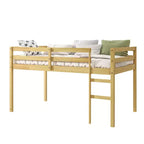 MAYEERTY Struttura Letto Matrimoniale in Legno di Pino Massiccio Senza Necessità di Rete a Molle Design Silenzioso