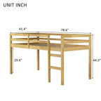 MAYEERTY Struttura Letto Matrimoniale in Legno di Pino Massiccio Senza Necessità di Rete a Molle Design Silenzioso