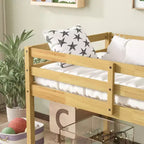 MAYEERTY Struttura Letto Matrimoniale in Legno di Pino Massiccio Senza Necessità di Rete a Molle Design Silenzioso