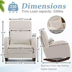 Sedia a dondolo imbottita Karl Home, beige