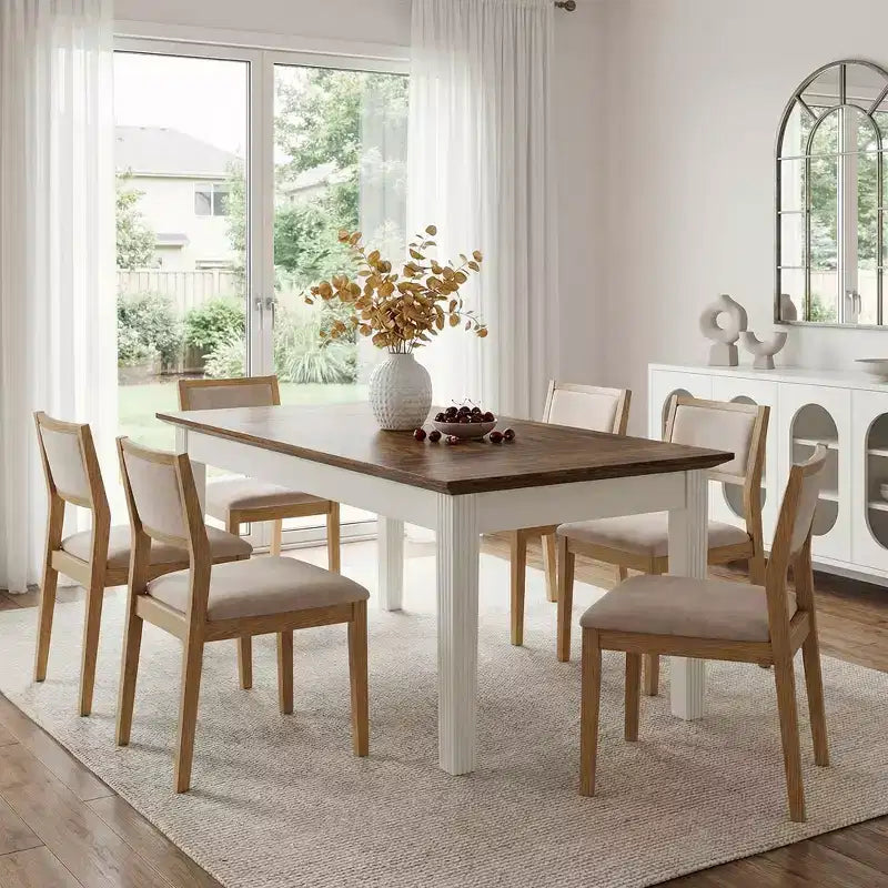 MAYEERTY 63 Tavolo da pranzo effetto legno, scrivania multiuso per casa e ufficio di facile montaggio