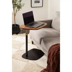 Tavolino regolabile a C Kate and Laurel Adamas, Noce marrone e Nero, 22x16x28